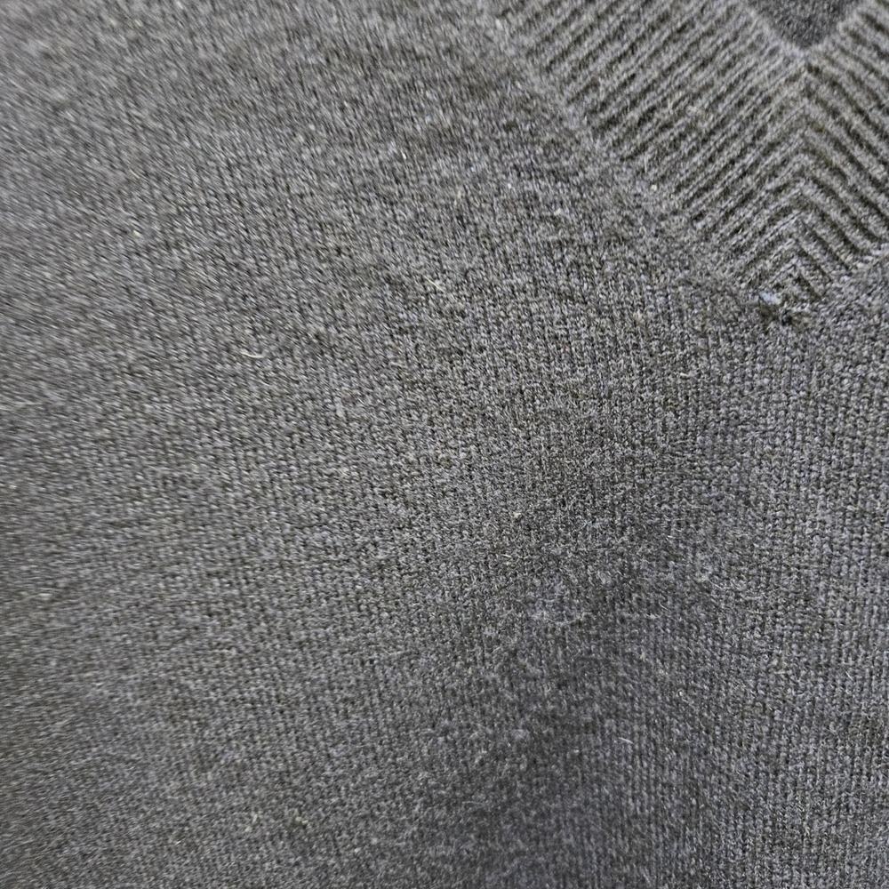 J Crew Mens Italian Cashmere V Neck Sweater Navy Blue‎ Size Medium - Picture 3 of 8